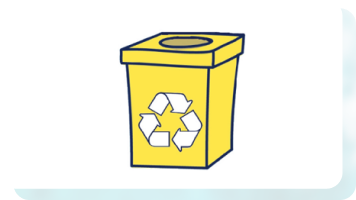 Juego de reciclaje para la educación de los niños dibujar flechas de la  basura a los contenedores de reciclaje usar un contenedor adecuado para los  desechos educación ecológica y respetuosa con el